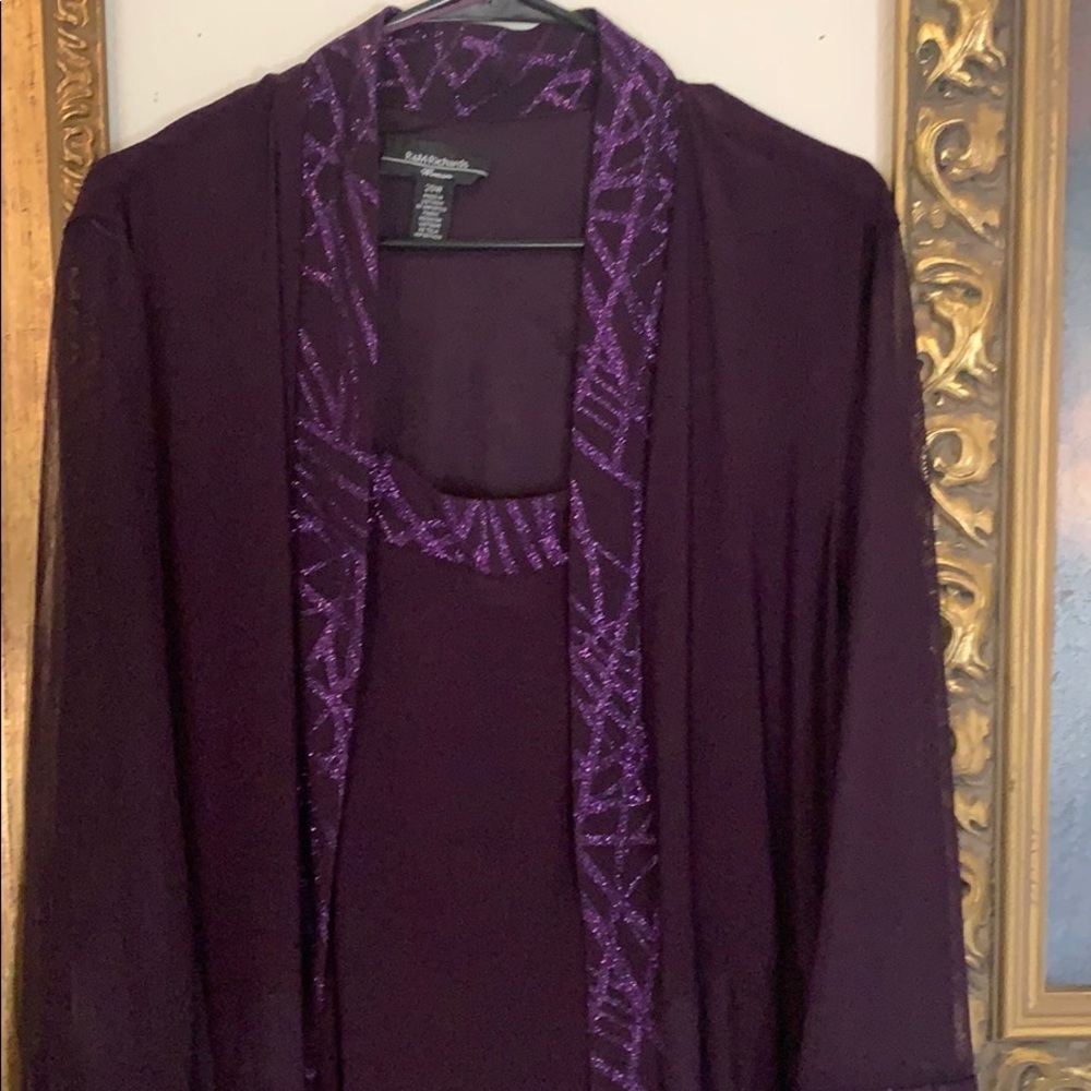 R&M Richards purple 2 piece blouse